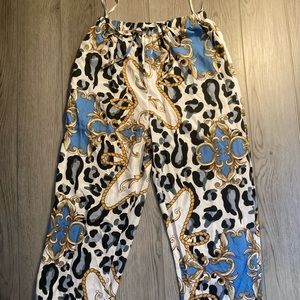 Cheeta wide leg pants